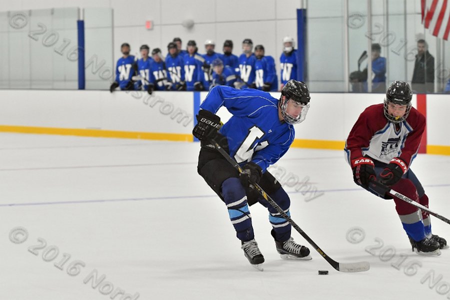 Wheaton College Men\'s Ice Hockey vs Middlesex Community College. - Photo By: KEITH NORDSTROM